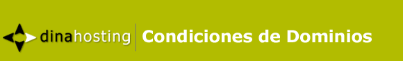 Condiciones Legales de Dominios